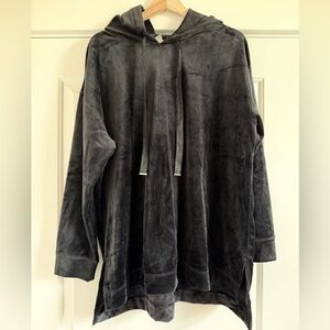 Chico's Zenergy Cozy Black Velour Hoodie